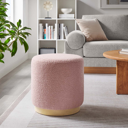 Tilden 16" Round Sherpa Upholstered Ottoman By Modway - EEI-6653 | Ottomans | Modishstore - 1