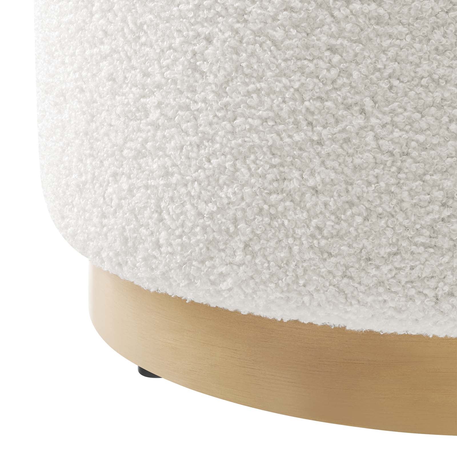Tilden 16" Round Sherpa Upholstered Ottoman By Modway - EEI-6653 | Ottomans | Modishstore - 11