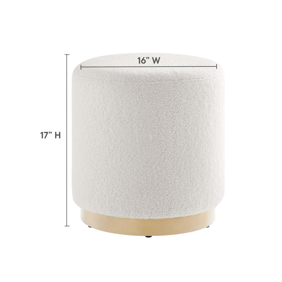 Tilden 16" Round Sherpa Upholstered Ottoman By Modway - EEI-6653 | Ottomans | Modishstore - 14
