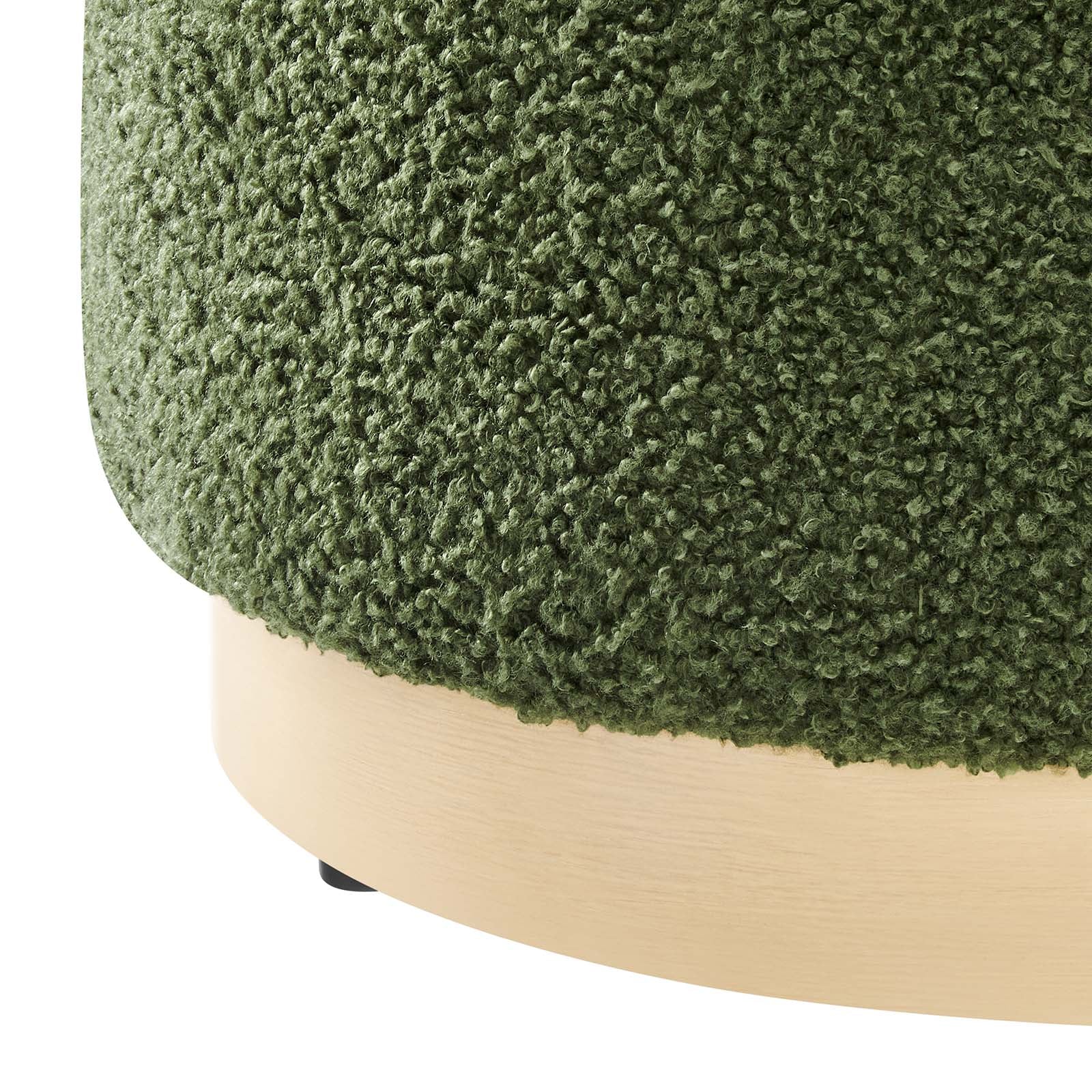 Tilden 16" Round Sherpa Upholstered Ottoman By Modway - EEI-6653 | Ottomans | Modishstore - 19