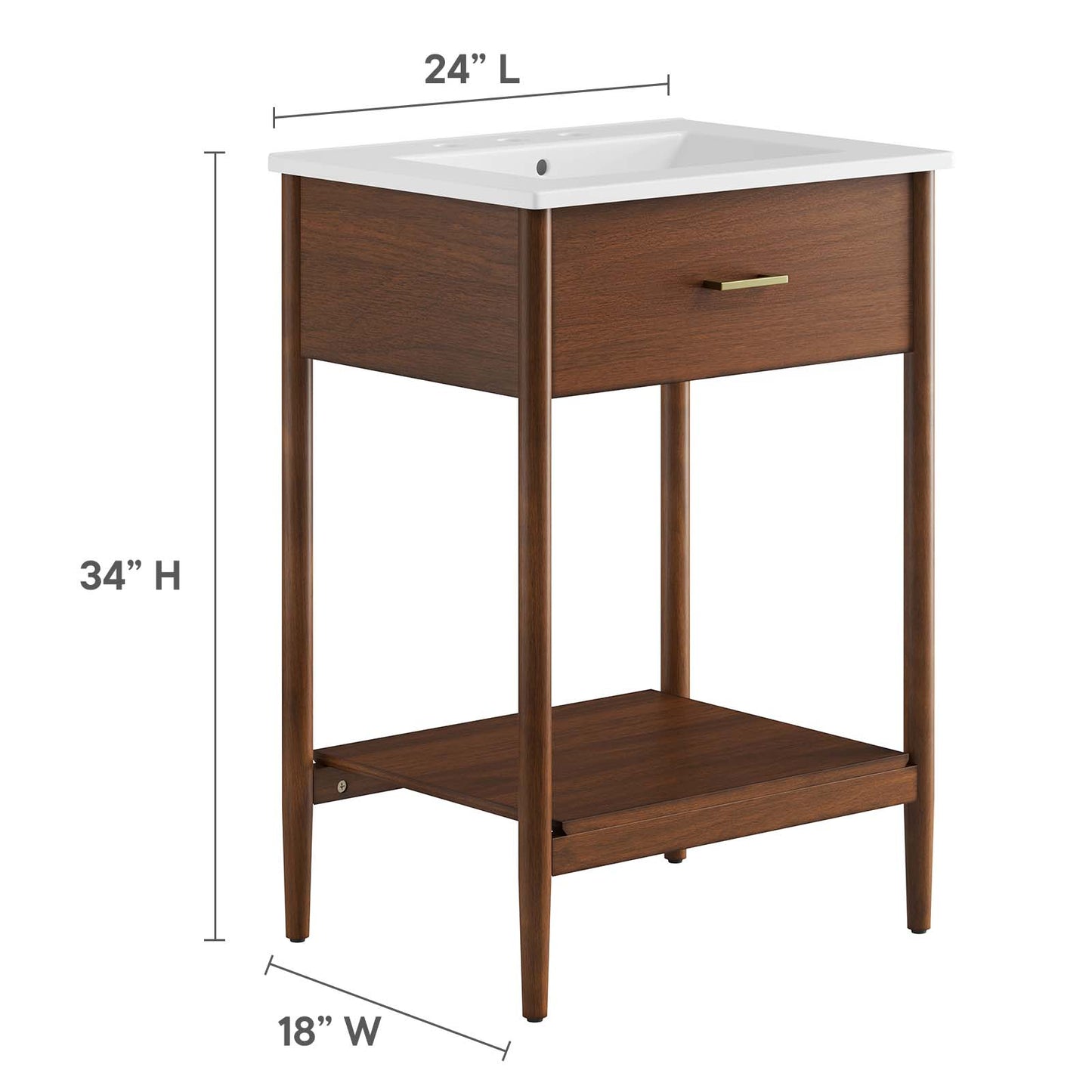 Zaire 24" Bathroom Vanity By Modway - EEI-6660 | Bathroom Accessories | Modishstore - 15