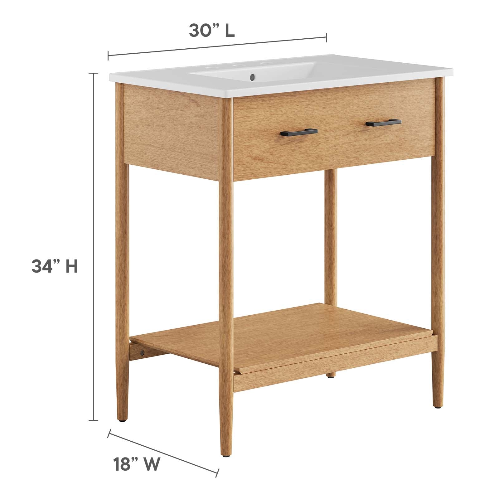 Zaire 30" Bathroom Vanity By Modway - EEI-6662 | Bathroom Accessories | Modishstore - 9