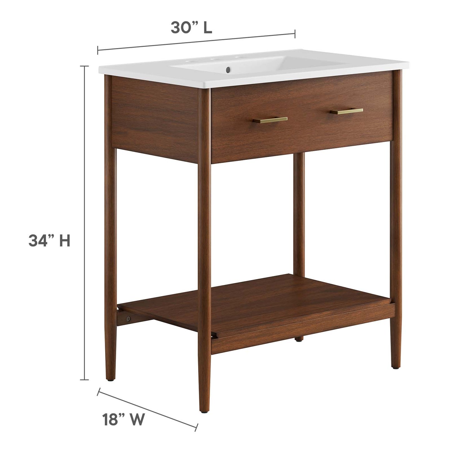 Zaire 30" Bathroom Vanity By Modway - EEI-6662 | Bathroom Accessories | Modishstore - 18