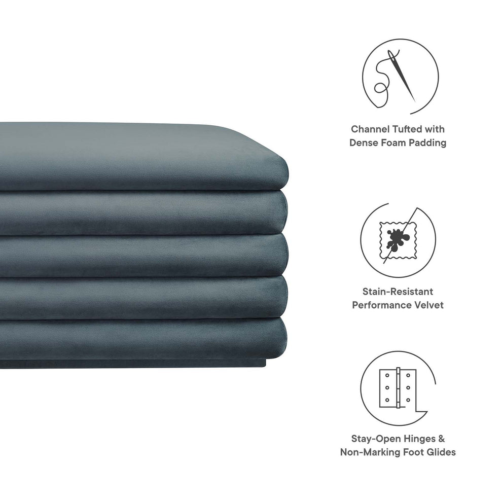 Mezzo Upholstered Performance Velvet Storage Bench By Modway - EEI-6664 | Benches | Modishstore - 19