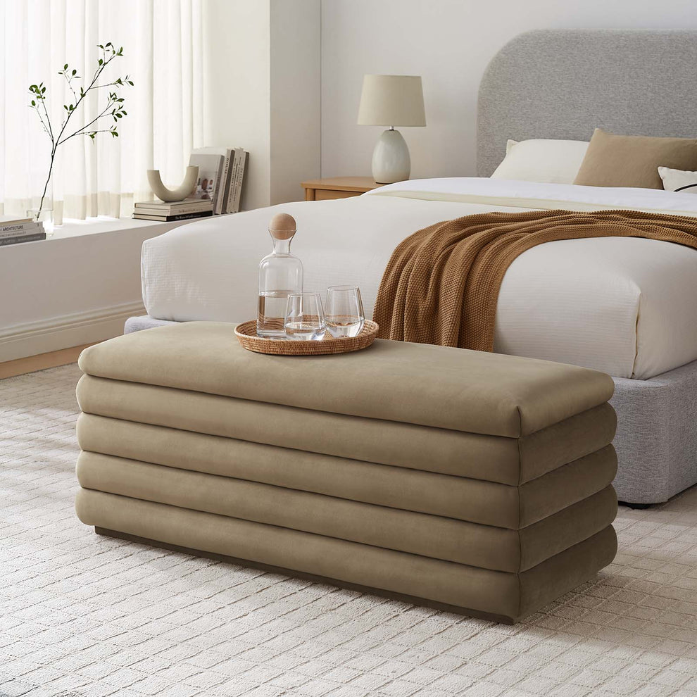 Mezzo Upholstered Performance Velvet Storage Bench By Modway - EEI-6664 | Benches | Modishstore - 23