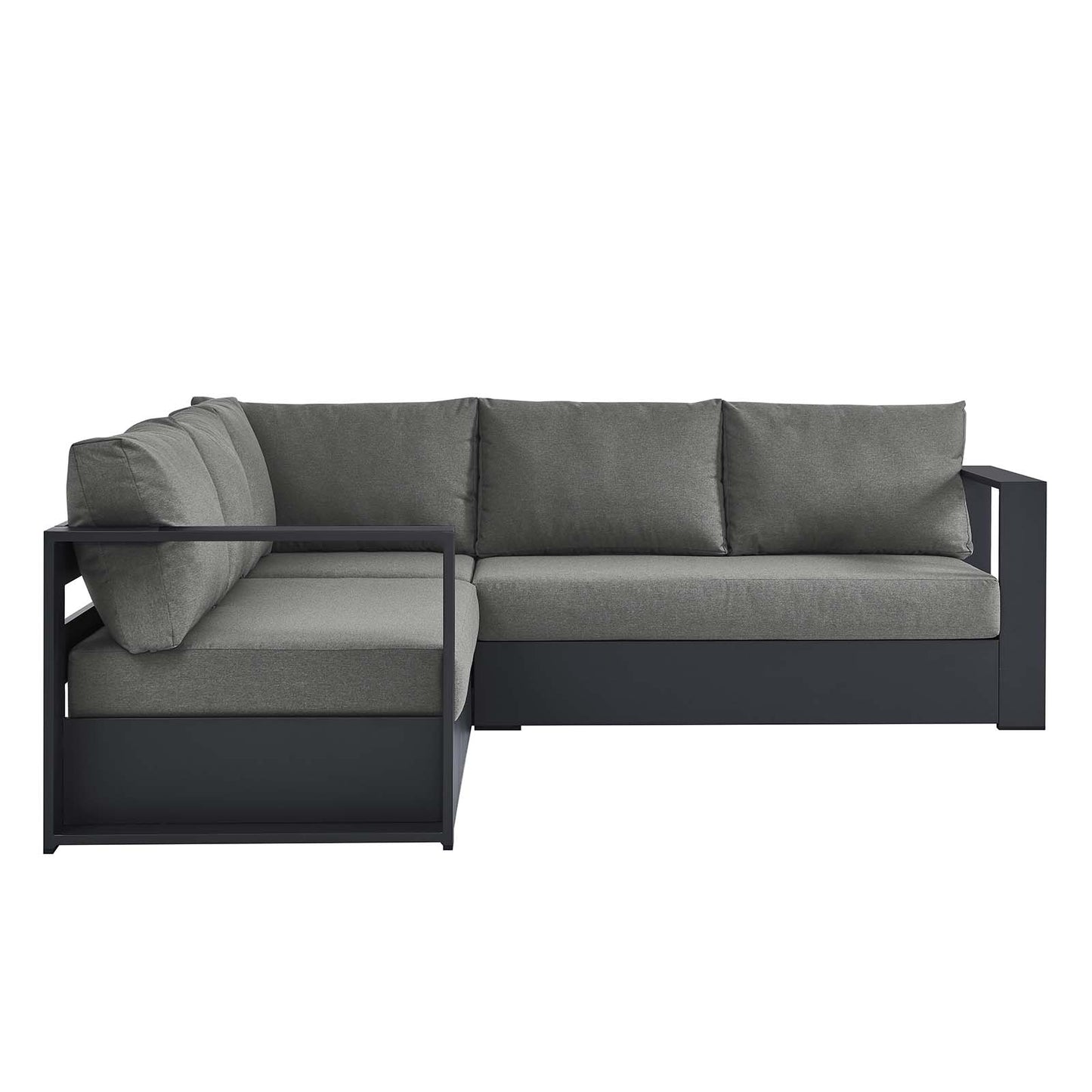 Tahoe Outdoor Patio Powder-Coated Aluminum 3-Piece Sectional Sofa Set By Modway - EEI-6668 | Outdoor Sofas, Loveseats & Sectionals | Modishstore - 2