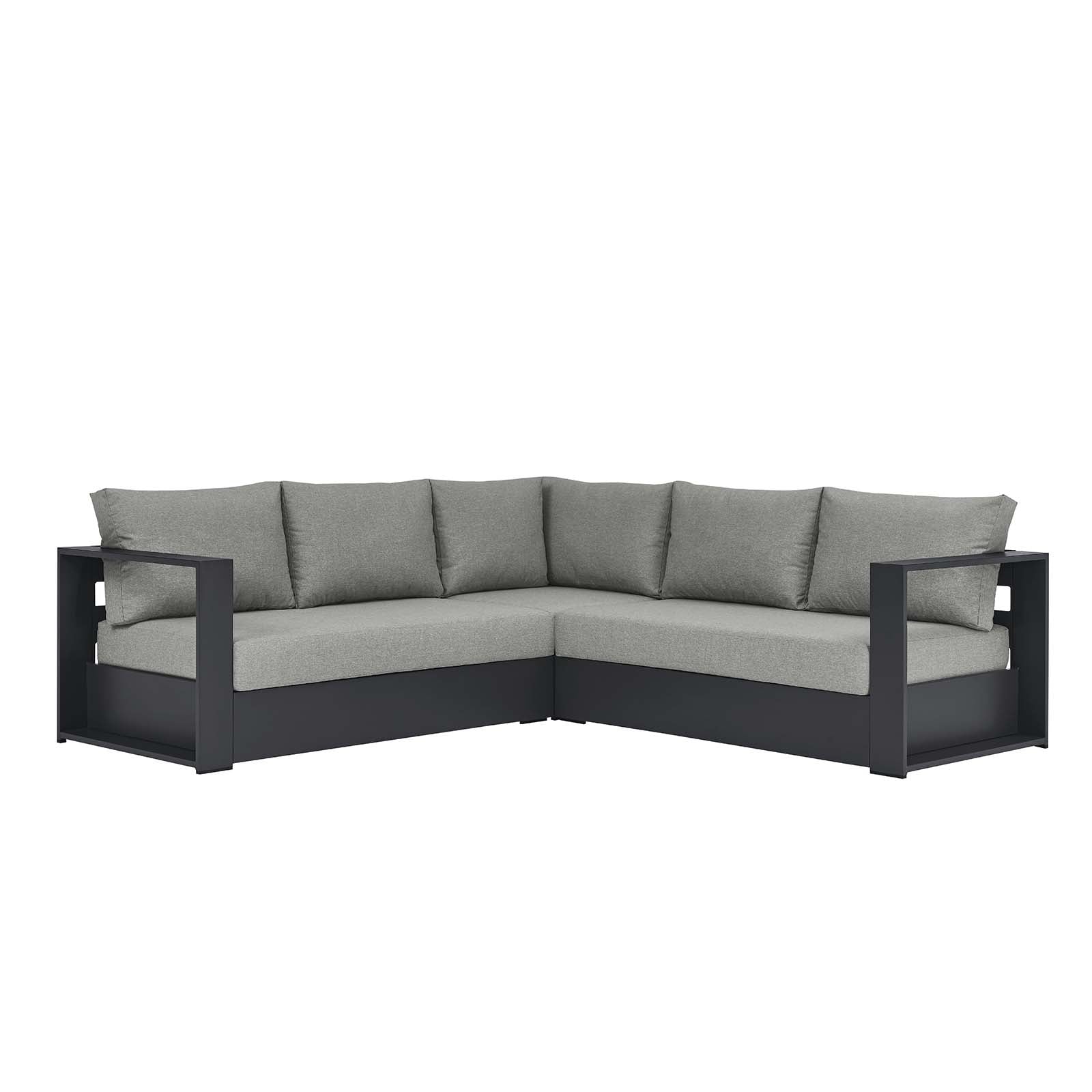 Tahoe Outdoor Patio Powder-Coated Aluminum 3-Piece Sectional Sofa Set By Modway - EEI-6668 | Outdoor Sofas, Loveseats & Sectionals | Modishstore - 10