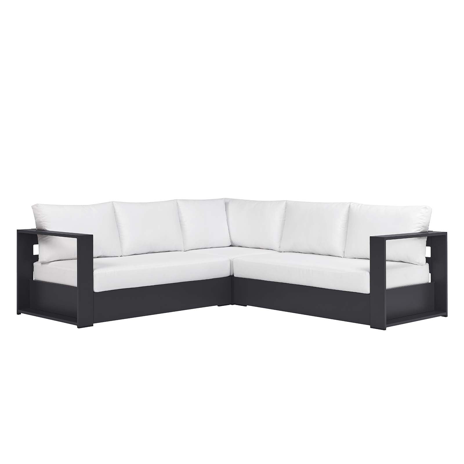 Tahoe Outdoor Patio Powder-Coated Aluminum 3-Piece Sectional Sofa Set By Modway - EEI-6668 | Outdoor Sofas, Loveseats & Sectionals | Modishstore - 18
