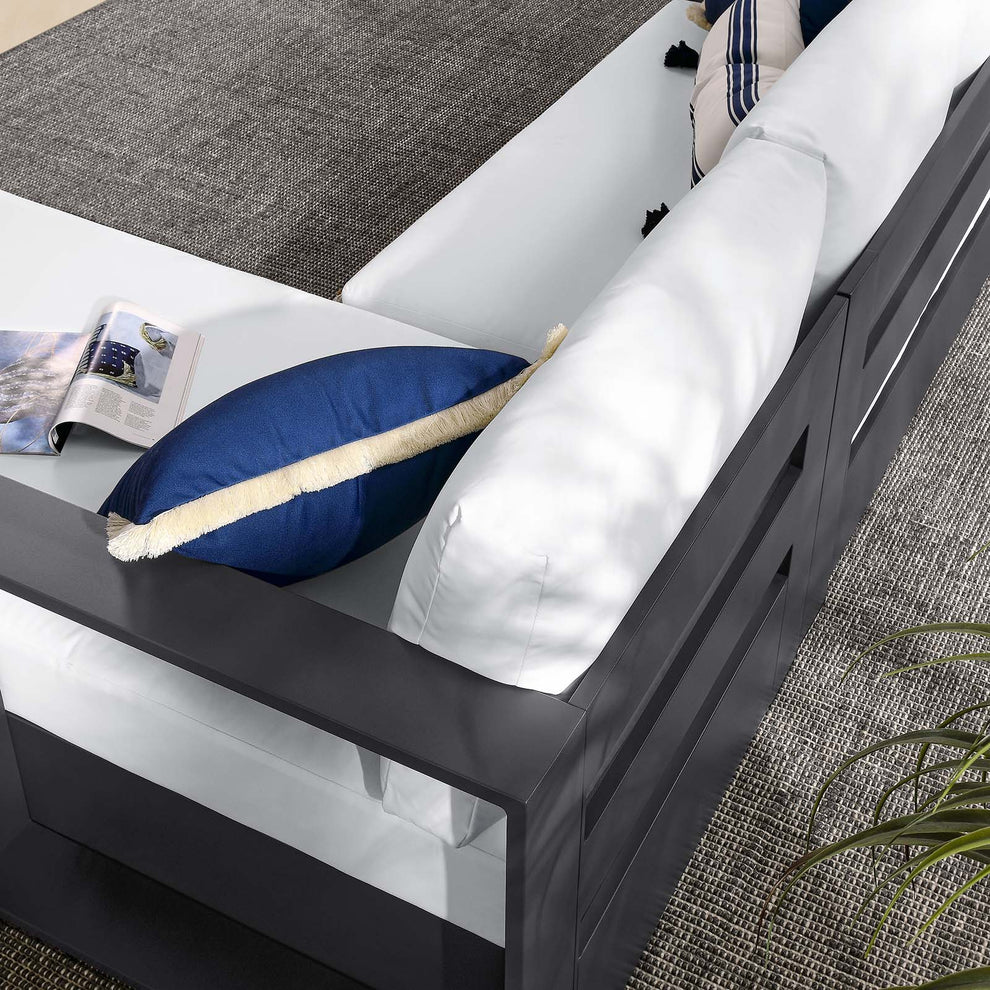 Tahoe Outdoor Patio Powder-Coated Aluminum 2-Piece Right-Facing Chaise Sectional Sofa Set By Modway - EEI-6669 | Outdoor Sofas, Loveseats & Sectionals | Modishstore - 20
