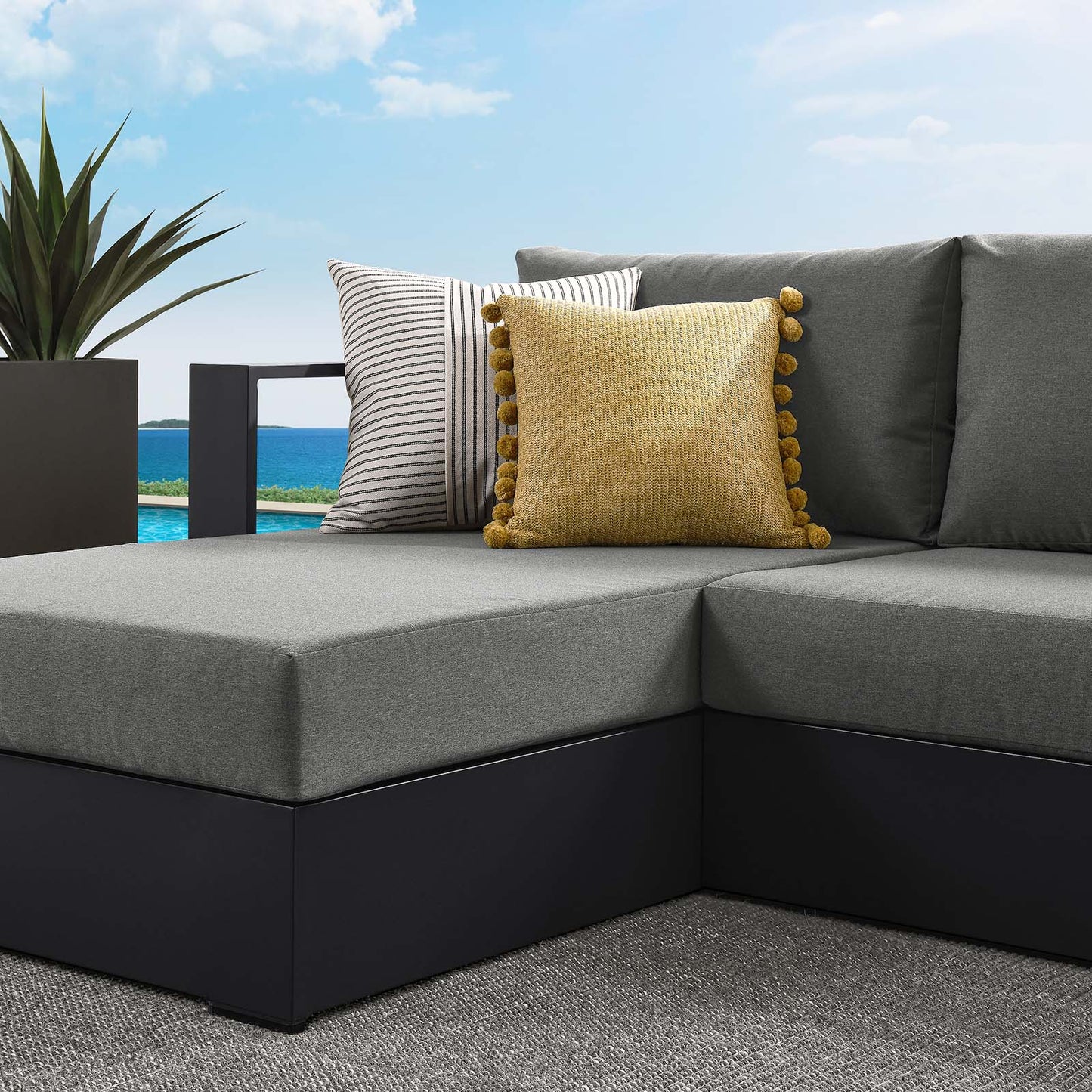 Tahoe Outdoor Patio Powder-Coated Aluminum 2-Piece Left-Facing Chaise Sectional Sofa Set By Modway - EEI-6670 | Outdoor Sofas, Loveseats & Sectionals | Modishstore - 7