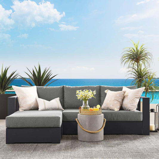 Tahoe Outdoor Patio Powder-Coated Aluminum 2-Piece Left-Facing Chaise Sectional Sofa Set By Modway - EEI-6670 | Outdoor Sofas, Loveseats & Sectionals | Modishstore - 1
