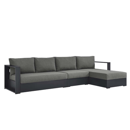 Tahoe Outdoor Patio Powder-Coated Aluminum 3-Piece Right-Facing Chaise Sectional Sofa Set By Modway - EEI-6671 | Outdoor Sofas, Loveseats & Sectionals | Modishstore - 2