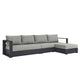 Tahoe Outdoor Patio Powder-Coated Aluminum 3-Piece Right-Facing Chaise Sectional Sofa Set By Modway - EEI-6671 | Outdoor Sofas, Loveseats & Sectionals | Modishstore - 9