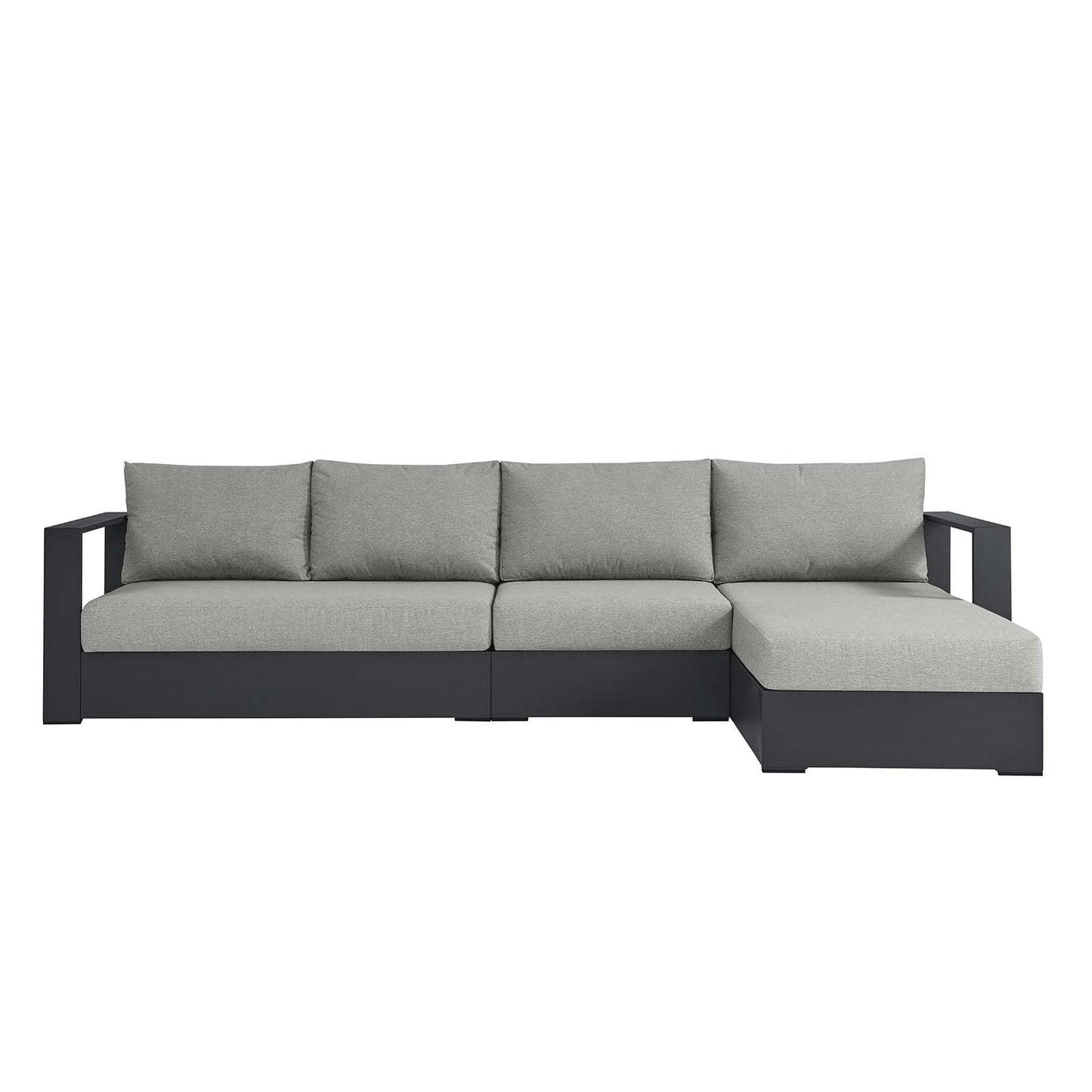 Tahoe Outdoor Patio Powder-Coated Aluminum 3-Piece Right-Facing Chaise Sectional Sofa Set By Modway - EEI-6671 | Outdoor Sofas, Loveseats & Sectionals | Modishstore - 10
