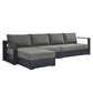 Tahoe Outdoor Patio Powder-Coated Aluminum 3-Piece Left-Facing Chaise Sectional Sofa Set By Modway - EEI-6672 | Outdoor Sofas, Loveseats & Sectionals | Modishstore - 1