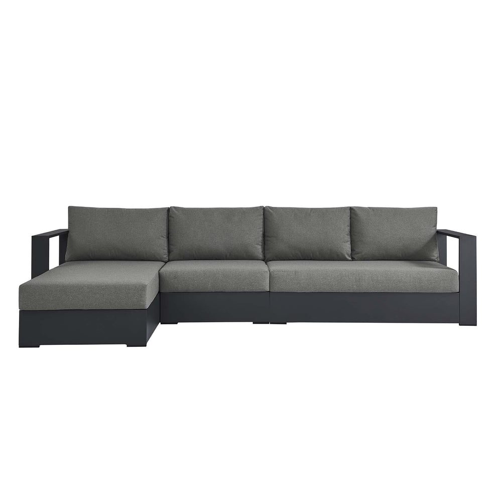 Tahoe Outdoor Patio Powder-Coated Aluminum 3-Piece Left-Facing Chaise Sectional Sofa Set By Modway - EEI-6672 | Outdoor Sofas, Loveseats & Sectionals | Modishstore - 2