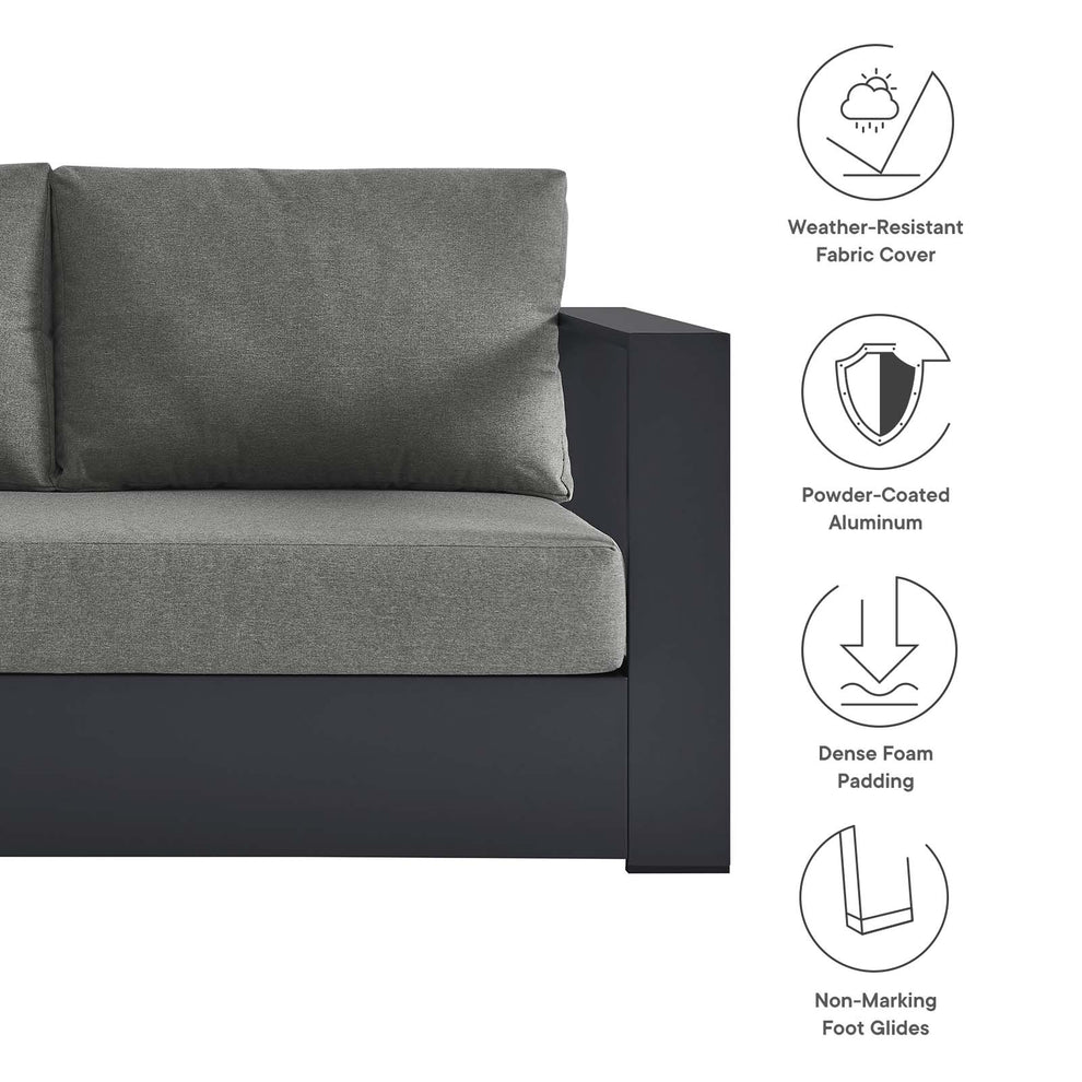 Tahoe Outdoor Patio Powder-Coated Aluminum 3-Piece Left-Facing Chaise Sectional Sofa Set By Modway - EEI-6672 | Outdoor Sofas, Loveseats & Sectionals | Modishstore - 3