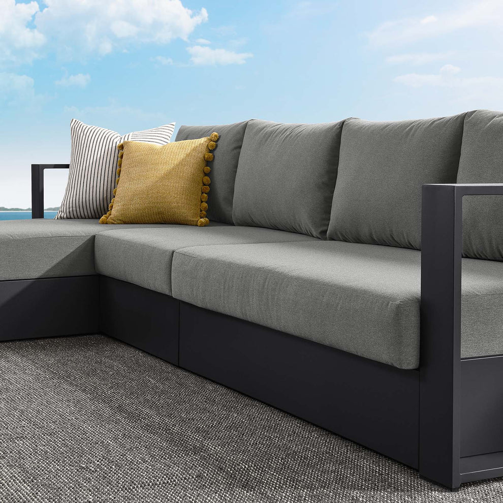 Tahoe Outdoor Patio Powder-Coated Aluminum 3-Piece Left-Facing Chaise Sectional Sofa Set By Modway - EEI-6672 | Outdoor Sofas, Loveseats & Sectionals | Modishstore - 7
