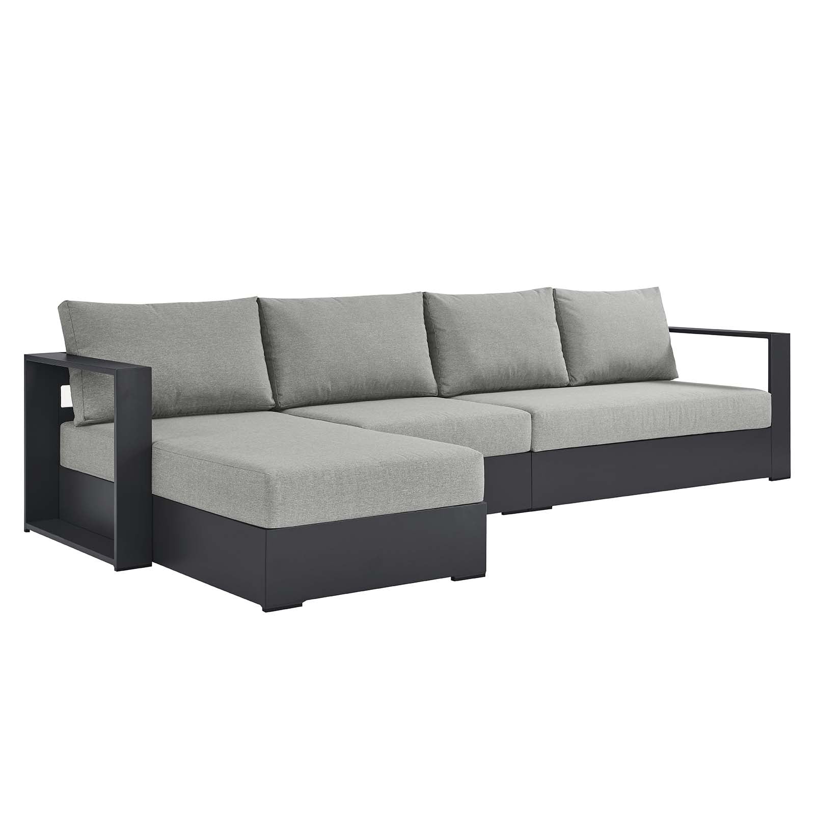 Tahoe Outdoor Patio Powder-Coated Aluminum 3-Piece Left-Facing Chaise Sectional Sofa Set By Modway - EEI-6672 | Outdoor Sofas, Loveseats & Sectionals | Modishstore - 9