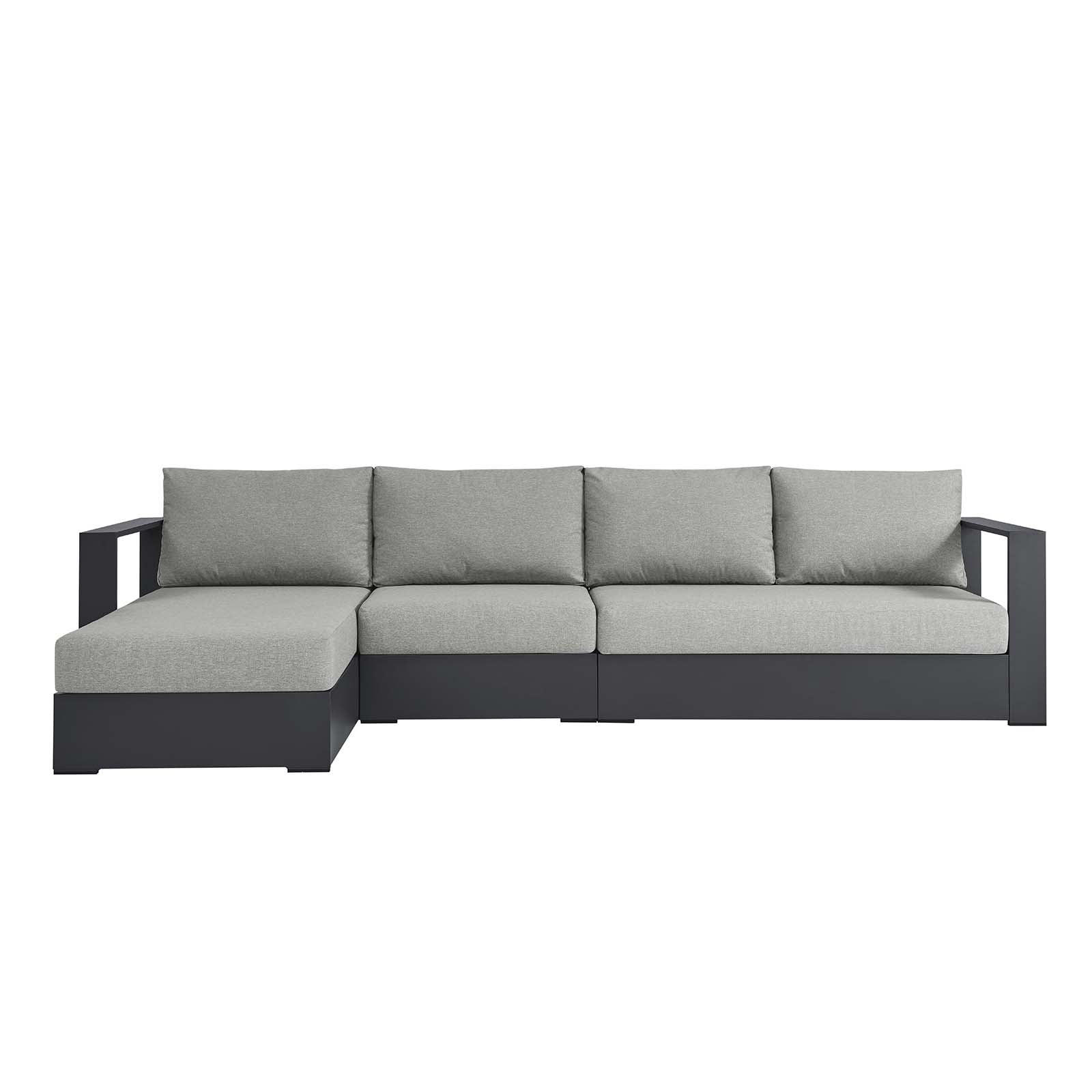 Tahoe Outdoor Patio Powder-Coated Aluminum 3-Piece Left-Facing Chaise Sectional Sofa Set By Modway - EEI-6672 | Outdoor Sofas, Loveseats & Sectionals | Modishstore - 10