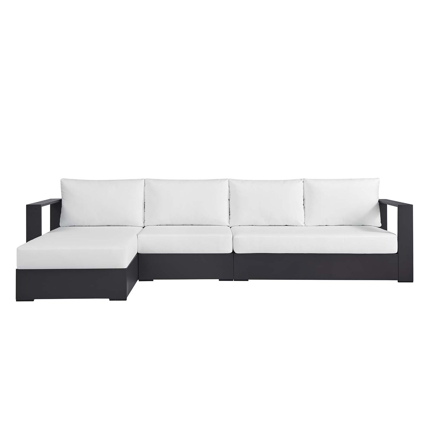 Tahoe Outdoor Patio Powder-Coated Aluminum 3-Piece Left-Facing Chaise Sectional Sofa Set By Modway - EEI-6672 | Outdoor Sofas, Loveseats & Sectionals | Modishstore - 18