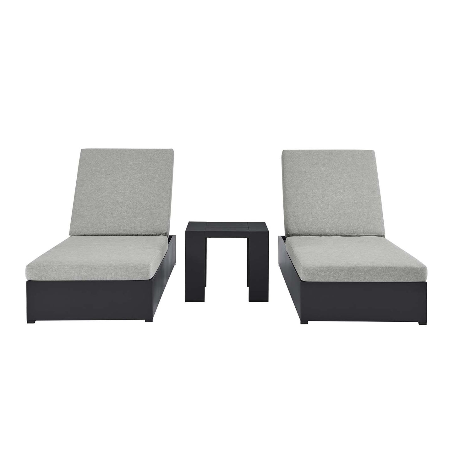 Tahoe Outdoor Patio Powder-Coated Aluminum 3-Piece Chaise Lounge Set By Modway - EEI-6673 | Outdoor Sofas, Loveseats & Sectionals | Modishstore - 7