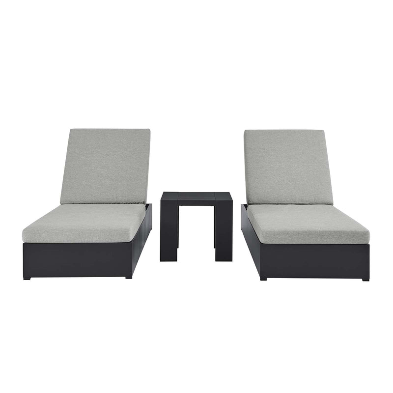 Tahoe Outdoor Patio Powder-Coated Aluminum 3-Piece Chaise Lounge Set By Modway - EEI-6673 | Outdoor Sofas, Loveseats & Sectionals | Modishstore - 7