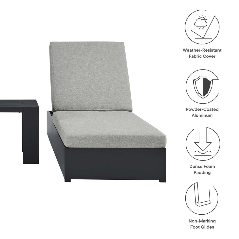 Tahoe Outdoor Patio Powder-Coated Aluminum 3-Piece Chaise Lounge Set By Modway - EEI-6673 | Outdoor Sofas, Loveseats & Sectionals | Modishstore - 8
