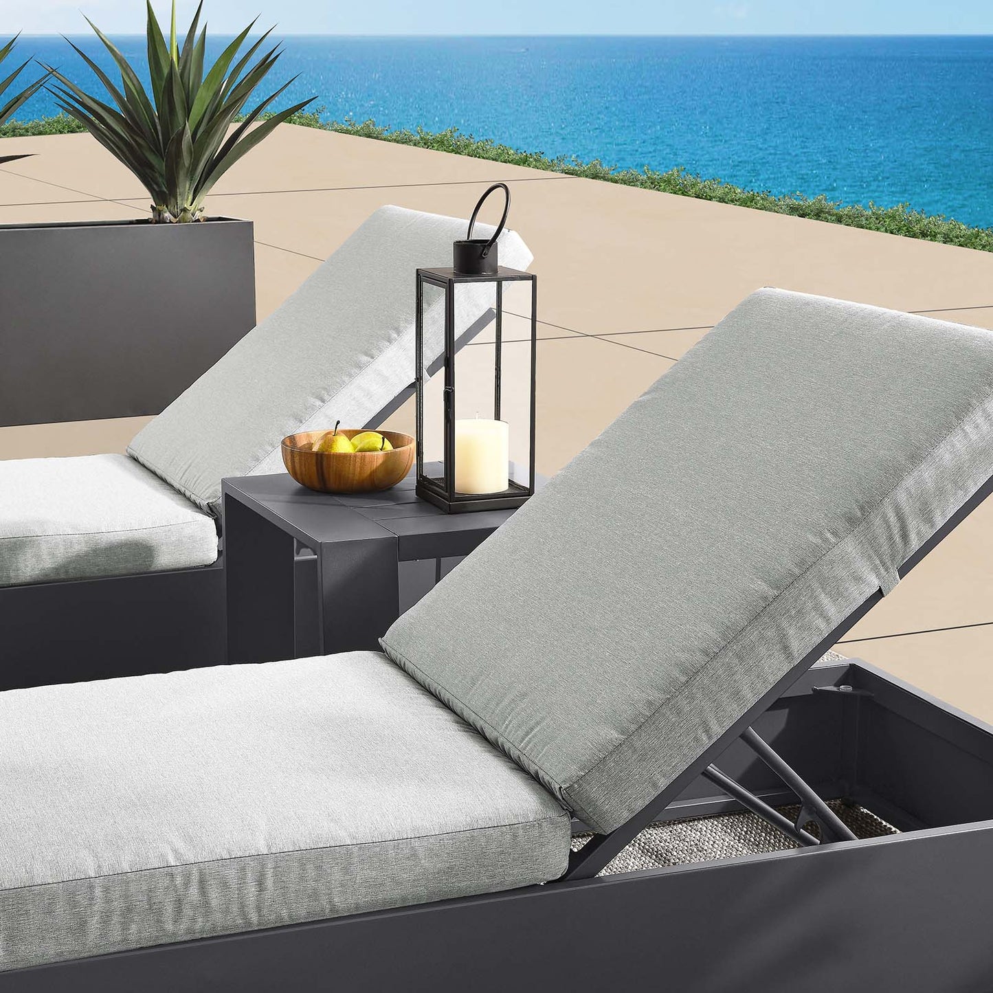 Tahoe Outdoor Patio Powder-Coated Aluminum 3-Piece Chaise Lounge Set By Modway - EEI-6673 | Outdoor Sofas, Loveseats & Sectionals | Modishstore - 11