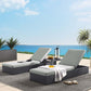 Tahoe Outdoor Patio Powder-Coated Aluminum 3-Piece Chaise Lounge Set By Modway - EEI-6673 | Outdoor Sofas, Loveseats & Sectionals | Modishstore - 12