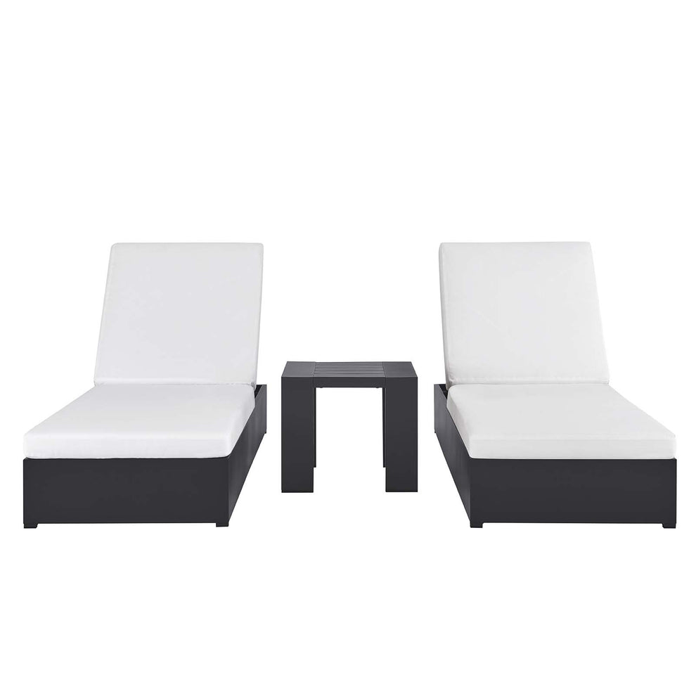 Tahoe Outdoor Patio Powder-Coated Aluminum 3-Piece Chaise Lounge Set By Modway - EEI-6673 | Outdoor Sofas, Loveseats & Sectionals | Modishstore - 13