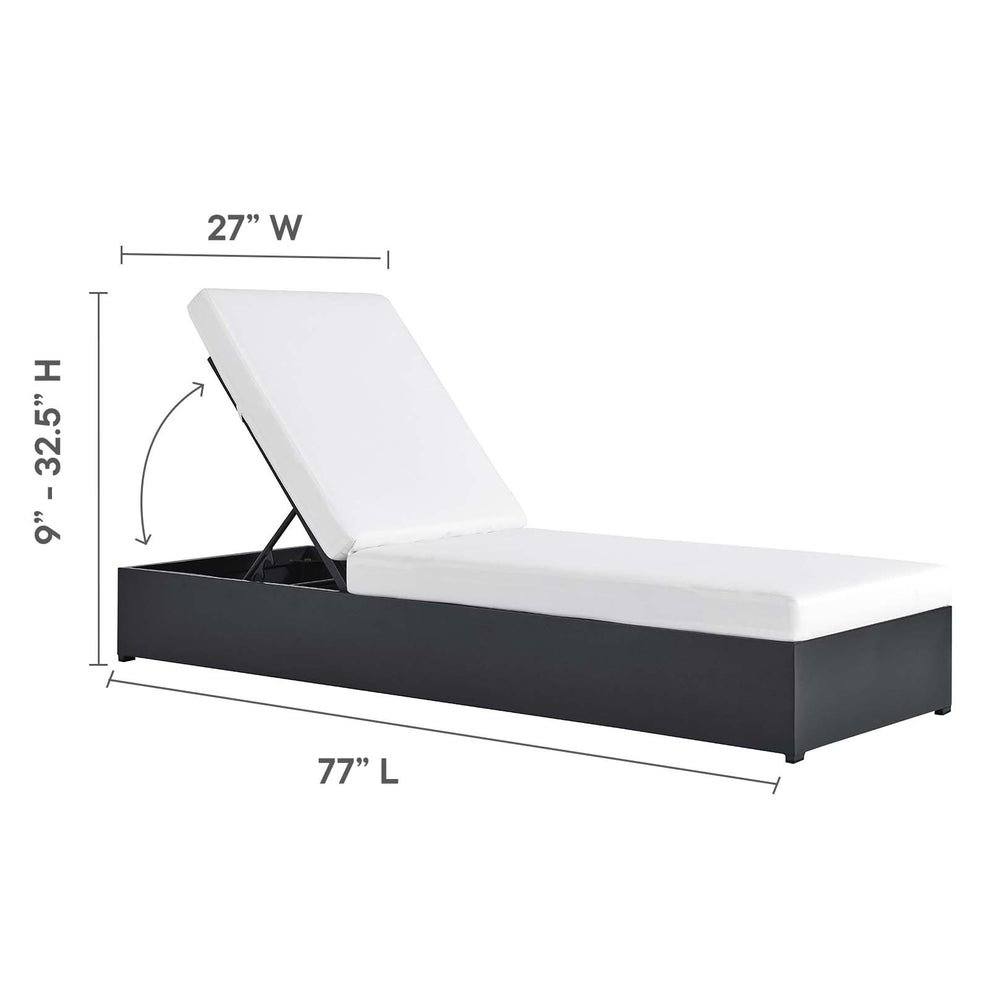 Tahoe Outdoor Patio Powder-Coated Aluminum 3-Piece Chaise Lounge Set By Modway - EEI-6673 | Outdoor Sofas, Loveseats & Sectionals | Modishstore - 15