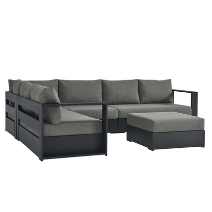Tahoe Outdoor Patio Powder-Coated Aluminum 5-Piece Sectional Sofa Set By Modway - EEI-6674 | Outdoor Sofas, Loveseats & Sectionals | Modishstore - 2