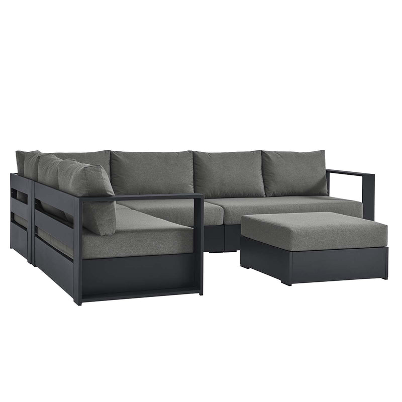 Tahoe Outdoor Patio Powder-Coated Aluminum 5-Piece Sectional Sofa Set By Modway - EEI-6674 | Outdoor Sofas, Loveseats & Sectionals | Modishstore - 2
