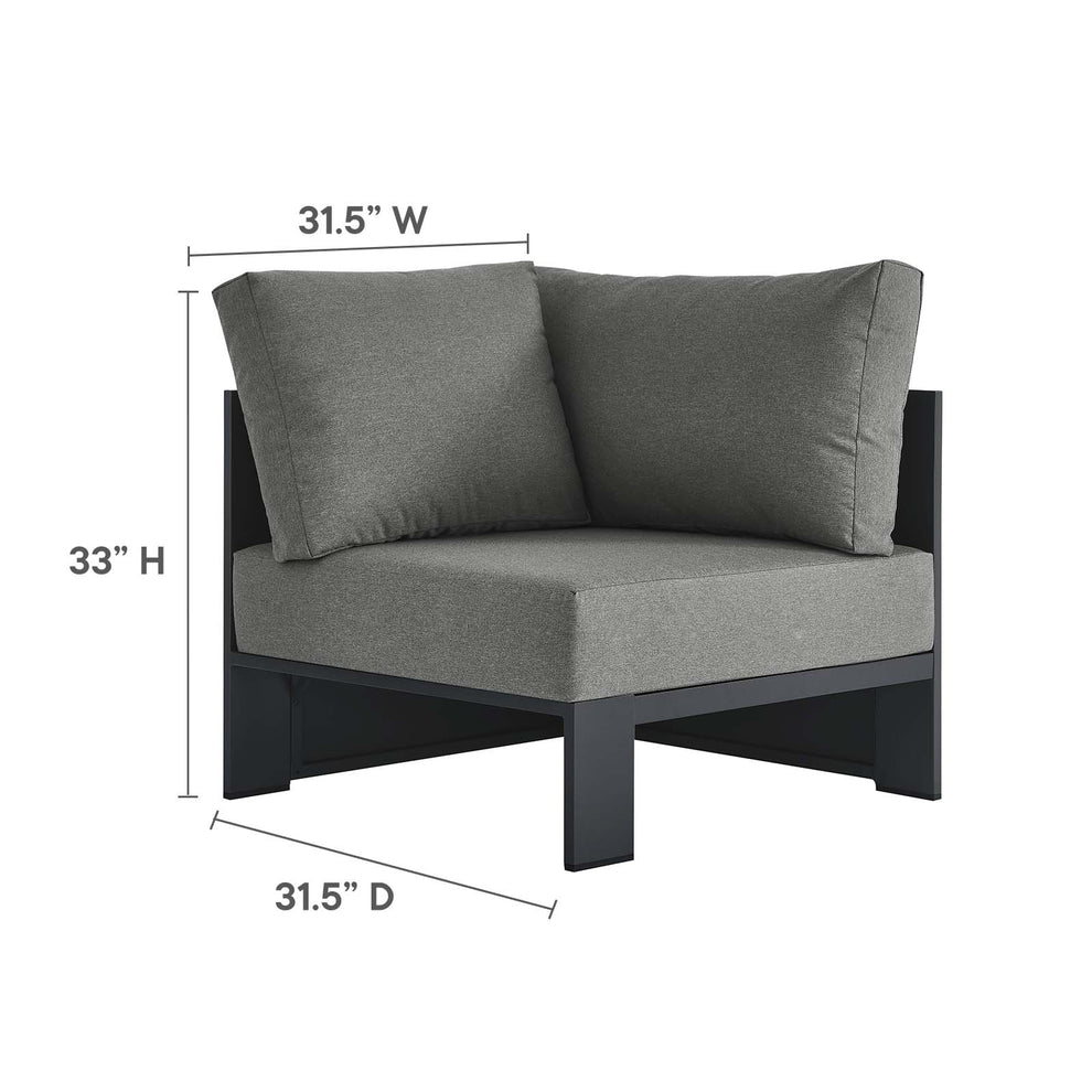 Tahoe Outdoor Patio Powder-Coated Aluminum 5-Piece Sectional Sofa Set By Modway - EEI-6674 | Outdoor Sofas, Loveseats & Sectionals | Modishstore - 6