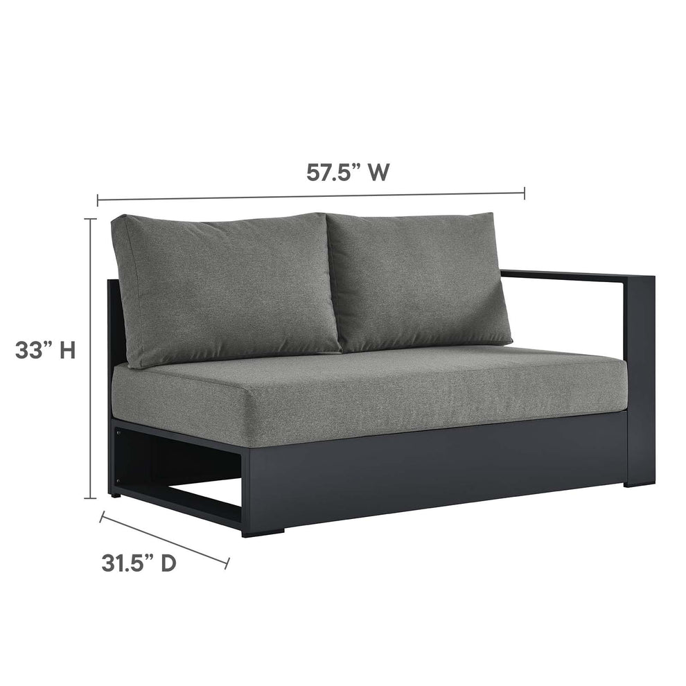 Tahoe Outdoor Patio Powder-Coated Aluminum 5-Piece Sectional Sofa Set By Modway - EEI-6674 | Outdoor Sofas, Loveseats & Sectionals | Modishstore - 8
