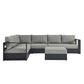Tahoe Outdoor Patio Powder-Coated Aluminum 5-Piece Sectional Sofa Set By Modway - EEI-6674 | Outdoor Sofas, Loveseats & Sectionals | Modishstore - 12
