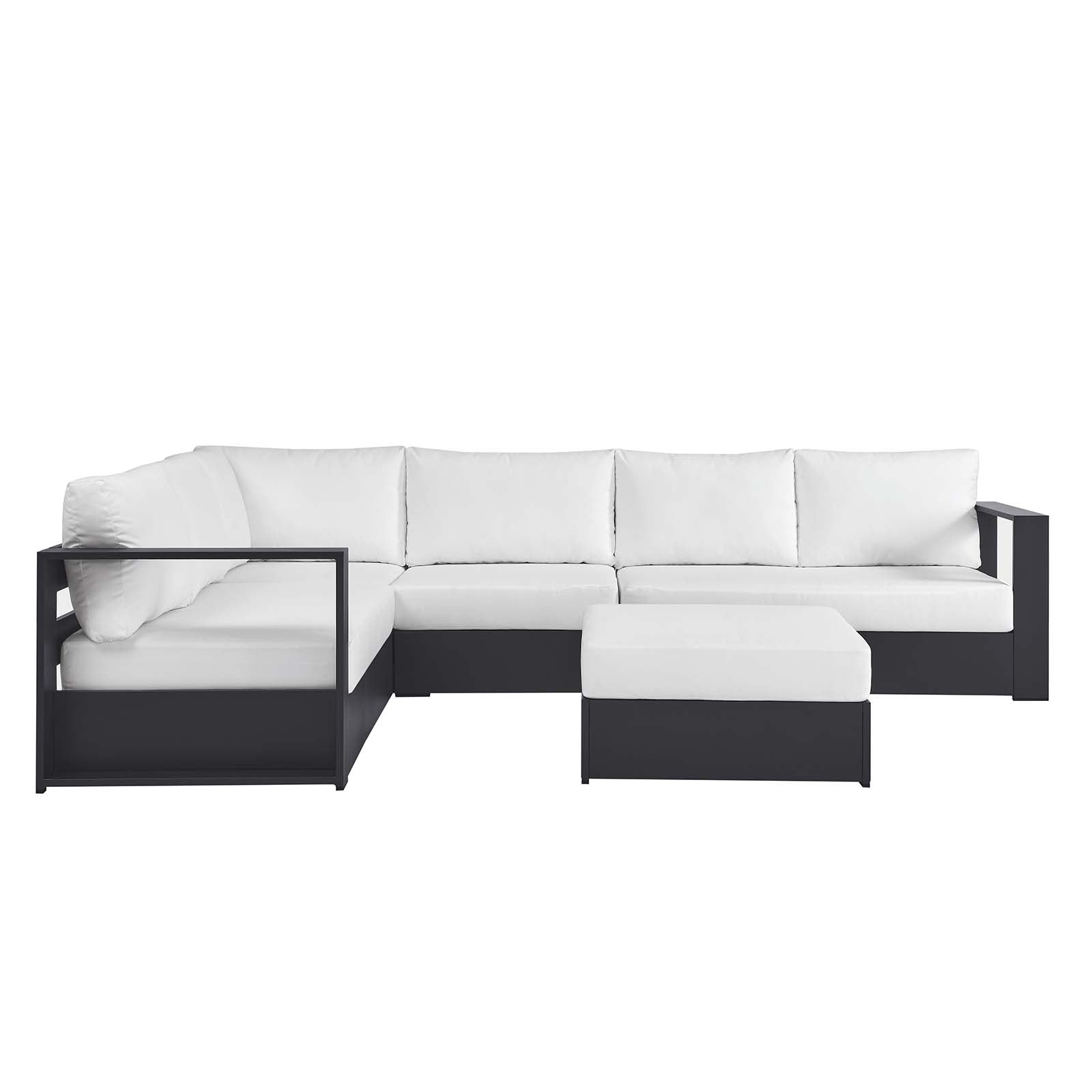 Tahoe Outdoor Patio Powder-Coated Aluminum 5-Piece Sectional Sofa Set By Modway - EEI-6674 | Outdoor Sofas, Loveseats & Sectionals | Modishstore - 21