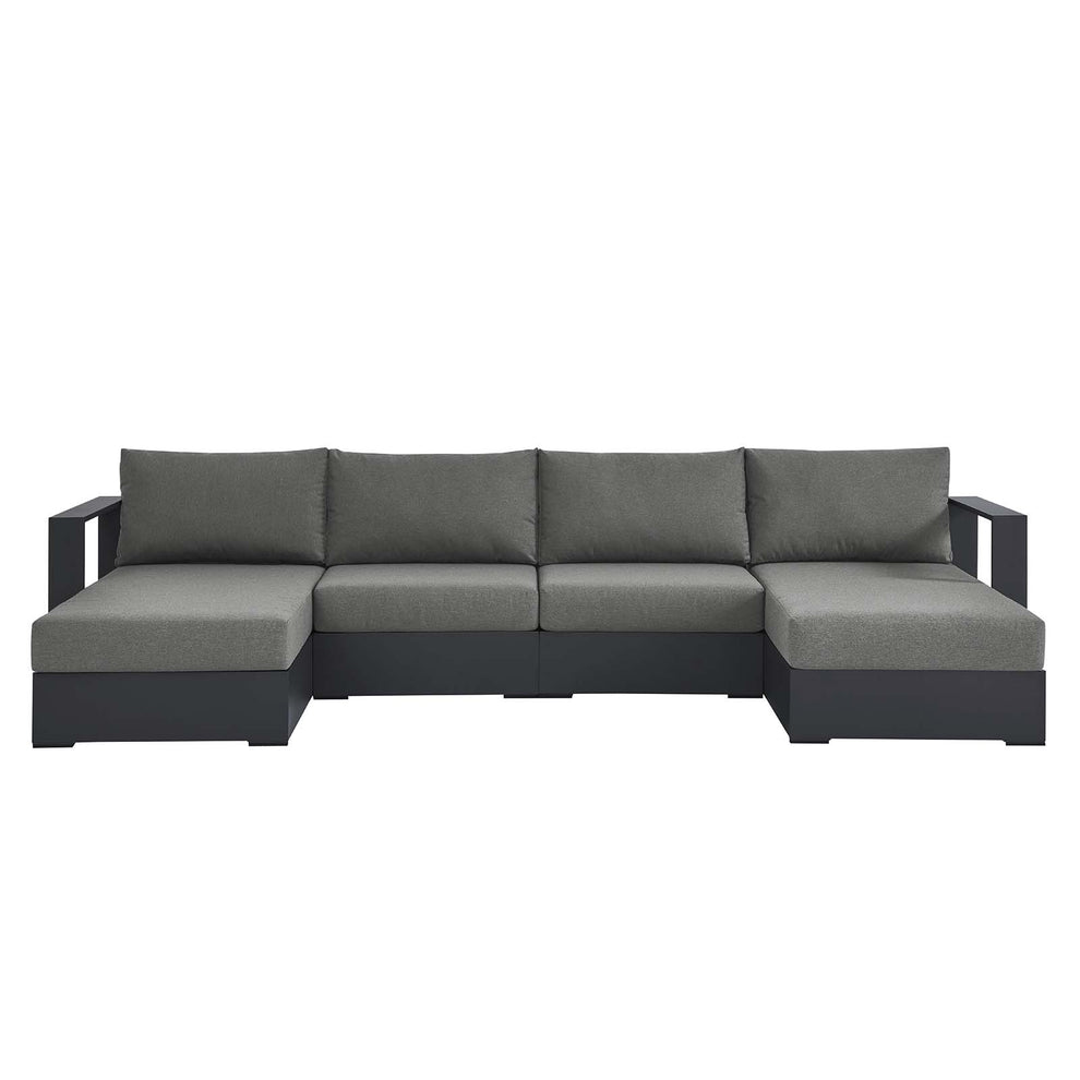 Tahoe Outdoor Patio Powder-Coated Aluminum 4-Piece Sectional Sofa Set By Modway - EEI-6676 | Outdoor Sofas, Loveseats & Sectionals | Modishstore - 3