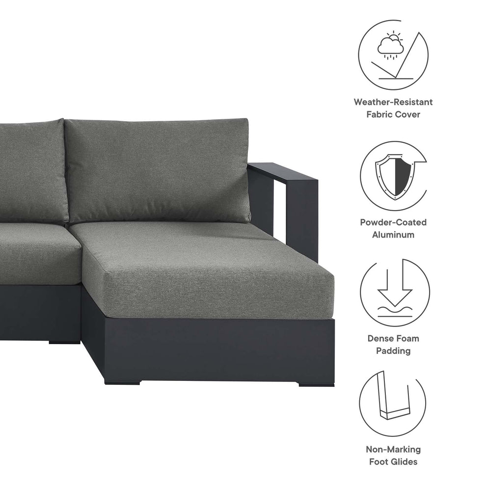 Tahoe Outdoor Patio Powder-Coated Aluminum 4-Piece Sectional Sofa Set By Modway - EEI-6676 | Outdoor Sofas, Loveseats & Sectionals | Modishstore - 4