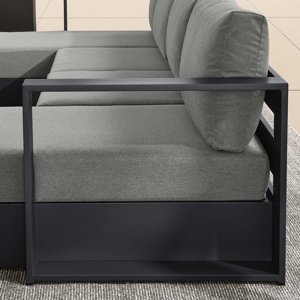Tahoe Outdoor Patio Powder-Coated Aluminum 4-Piece Sectional Sofa Set By Modway - EEI-6676 | Outdoor Sofas, Loveseats & Sectionals | Modishstore - 8