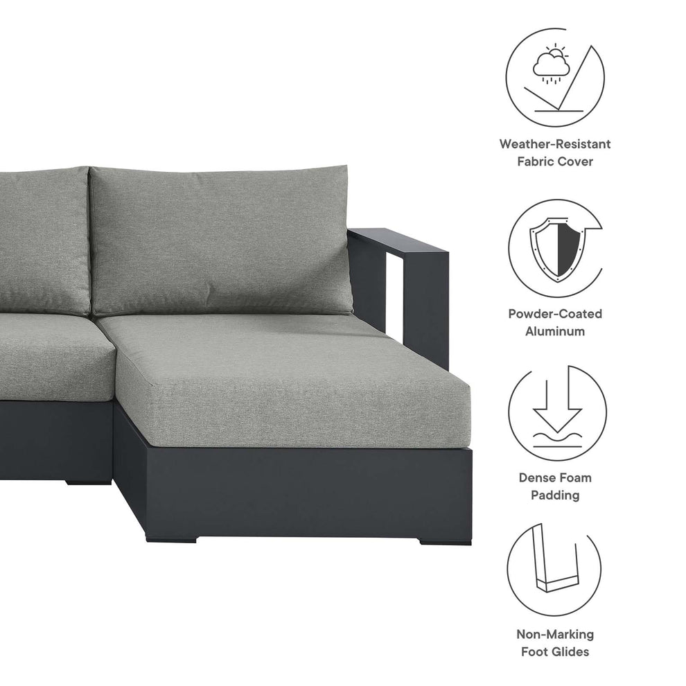 Tahoe Outdoor Patio Powder-Coated Aluminum 4-Piece Sectional Sofa Set By Modway - EEI-6676 | Outdoor Sofas, Loveseats & Sectionals | Modishstore - 11