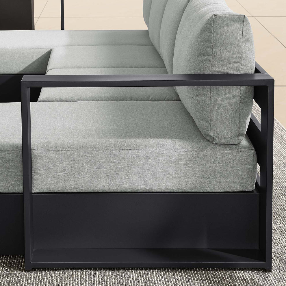 Tahoe Outdoor Patio Powder-Coated Aluminum 4-Piece Sectional Sofa Set By Modway - EEI-6676 | Outdoor Sofas, Loveseats & Sectionals | Modishstore - 15
