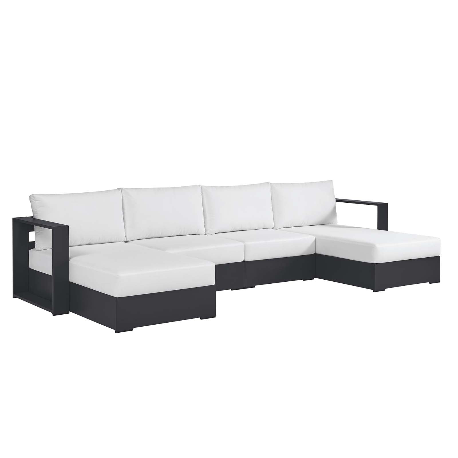 Tahoe Outdoor Patio Powder-Coated Aluminum 4-Piece Sectional Sofa Set By Modway - EEI-6676 | Outdoor Sofas, Loveseats & Sectionals | Modishstore - 17
