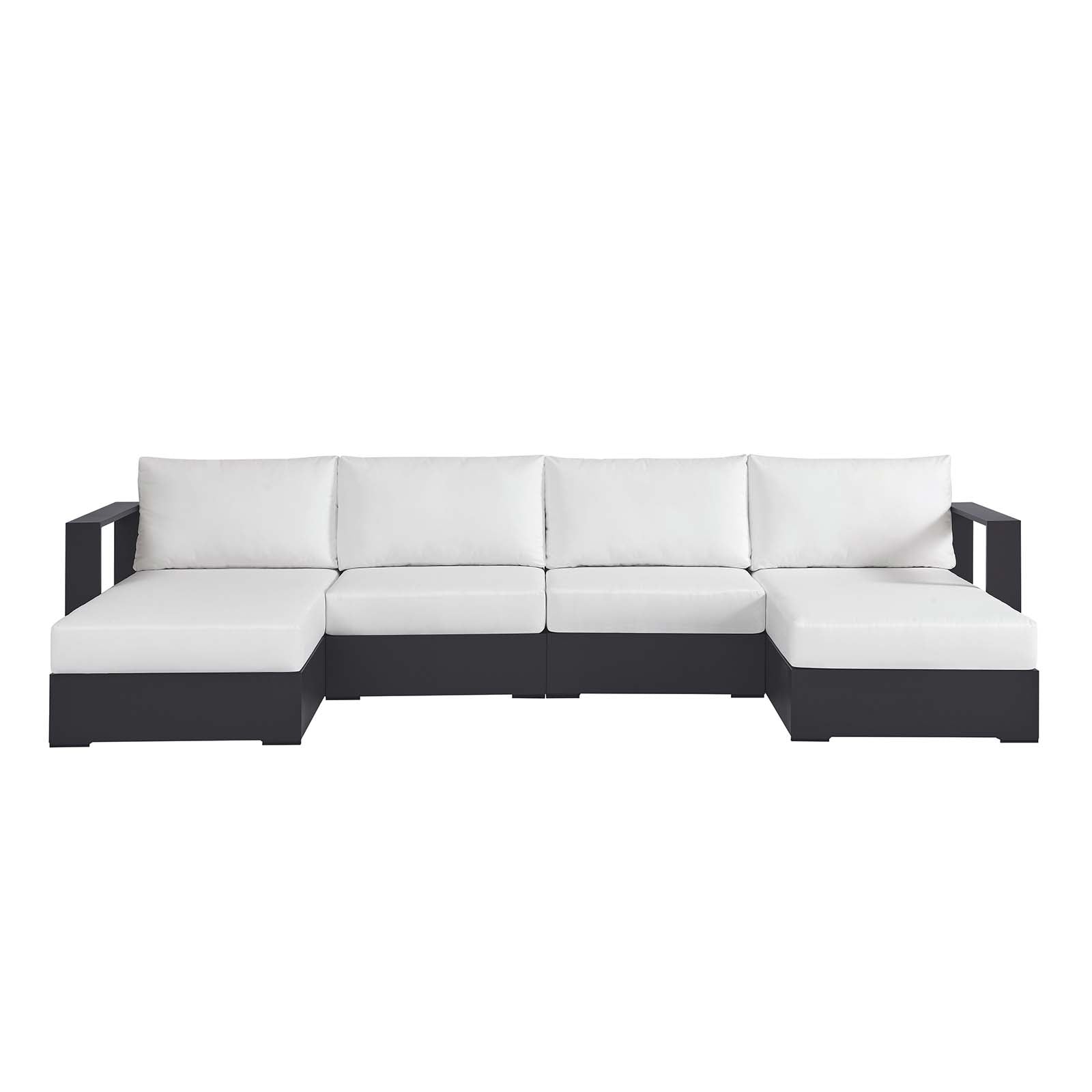 Tahoe Outdoor Patio Powder-Coated Aluminum 4-Piece Sectional Sofa Set By Modway - EEI-6676 | Outdoor Sofas, Loveseats & Sectionals | Modishstore - 18
