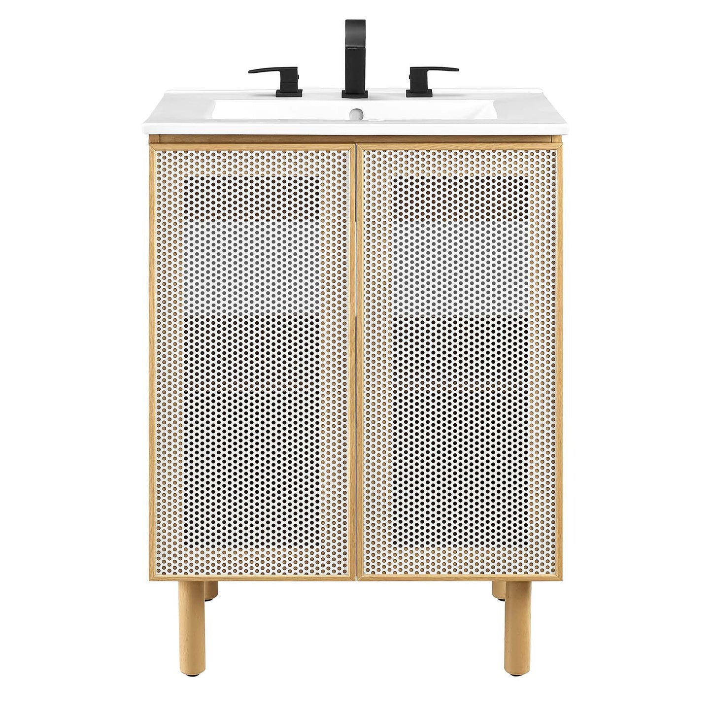 Calla 24" Perforated Metal Bathroom Vanity By Modway - EEI-6677 | Bathroom Accessories | Modishstore - 8