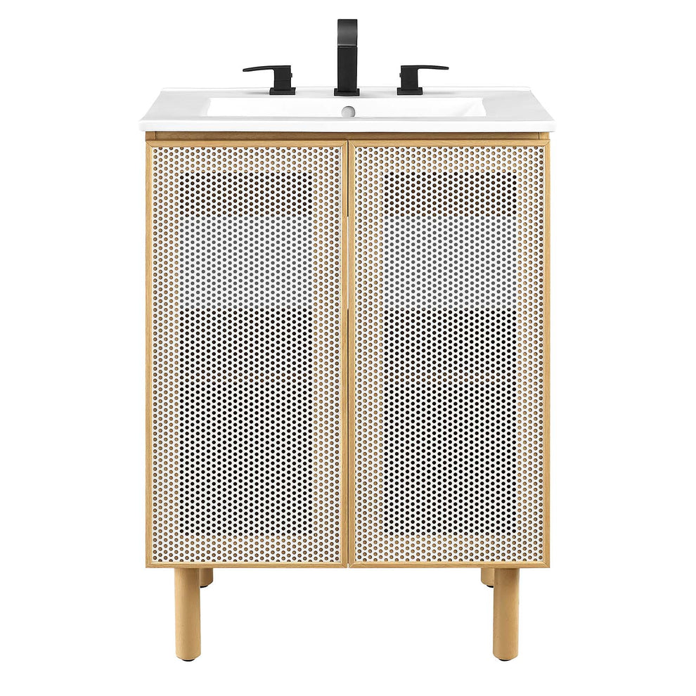 Calla 24" Perforated Metal Bathroom Vanity By Modway - EEI-6677 | Bathroom Accessories | Modishstore - 8