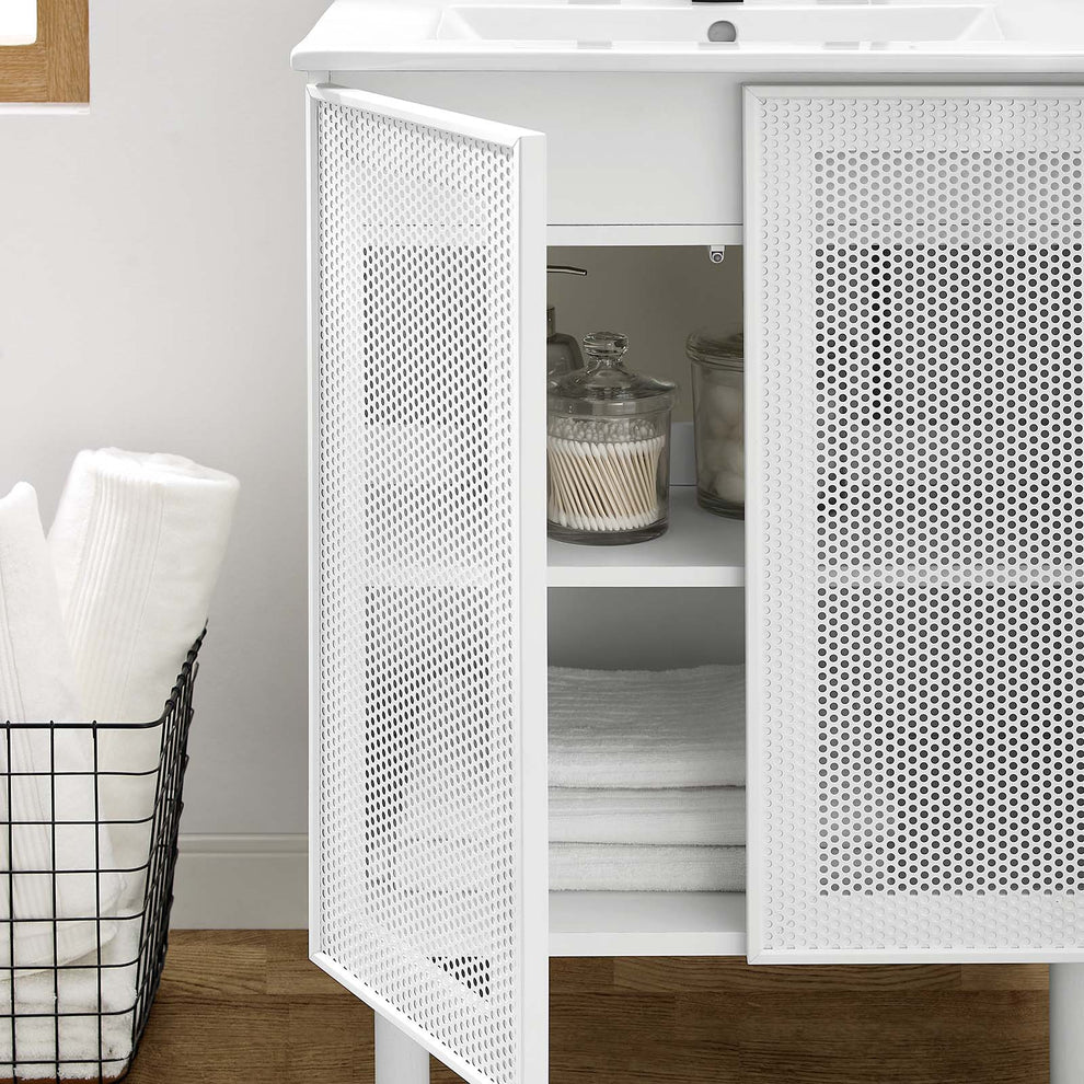 Calla 24" Perforated Metal Bathroom Vanity By Modway - EEI-6677 | Bathroom Accessories | Modishstore - 12