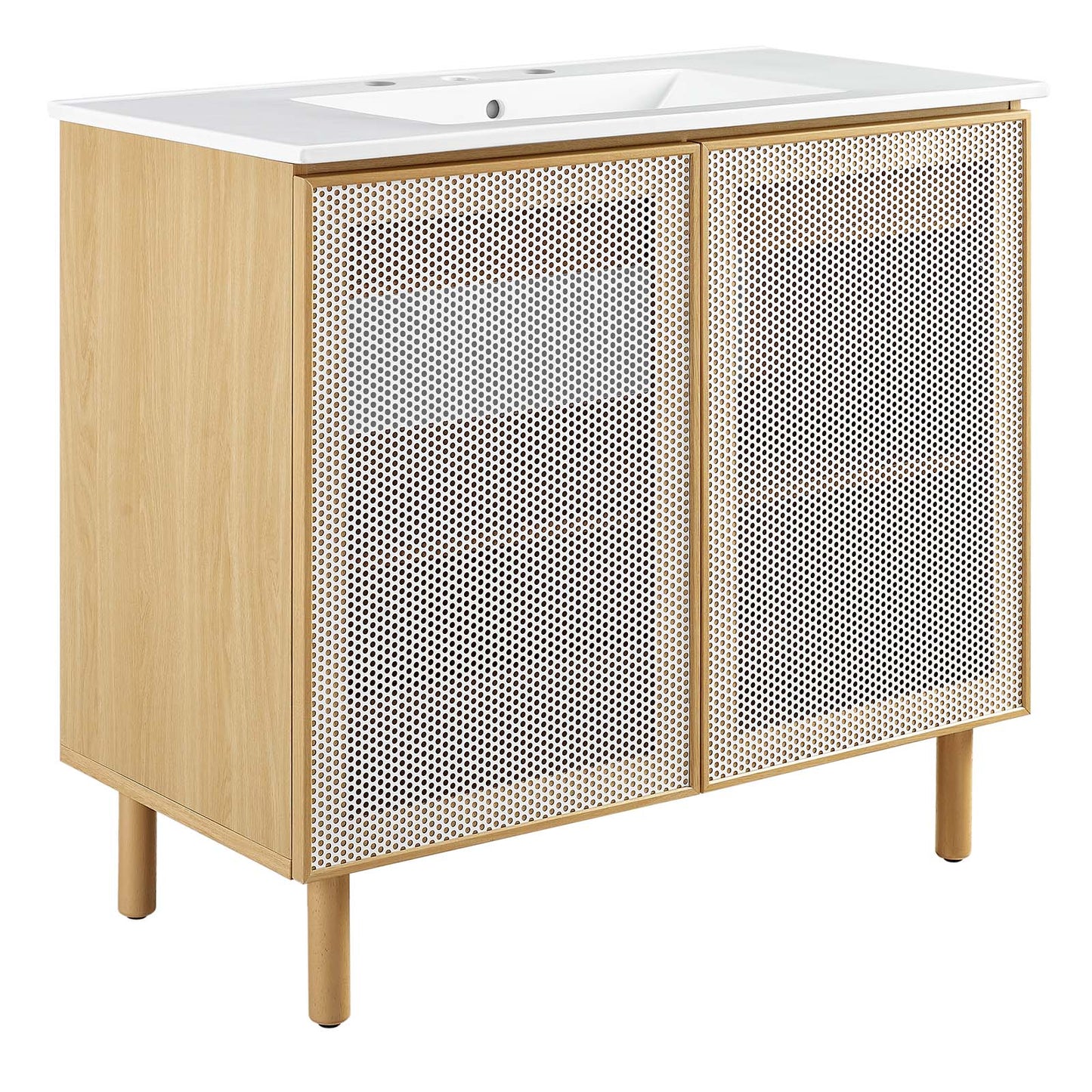 Calla 36" Perforated Metal Bathroom Vanity By Modway - EEI-6678 | Bathroom Accessories | Modishstore - 2