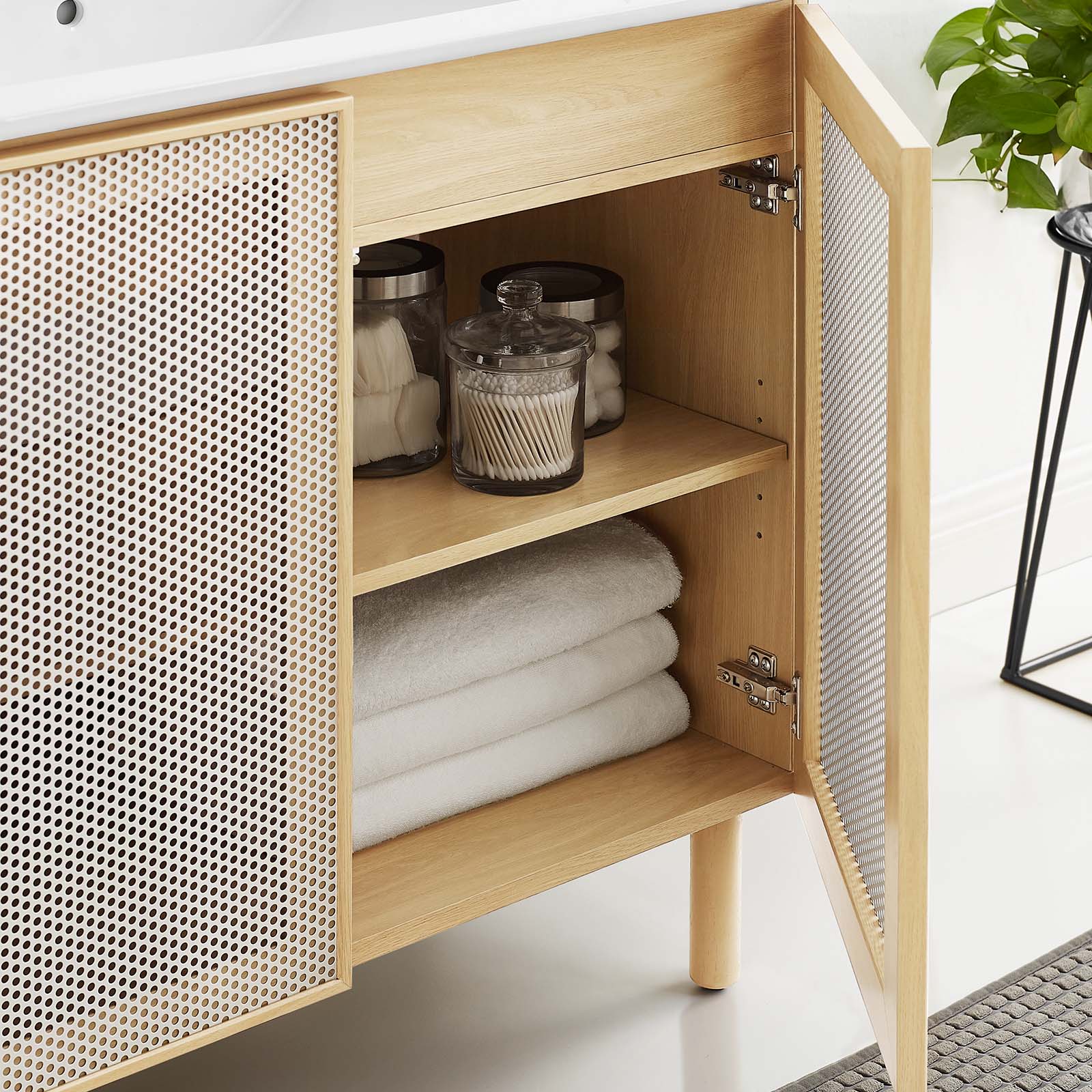 Calla 36" Perforated Metal Bathroom Vanity By Modway - EEI-6678 | Bathroom Accessories | Modishstore - 3